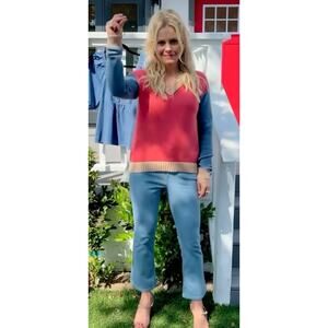 Candace Cameron Bure Azalea Blue Kick Flare Jean - Petite 4 Fits like Size 6 EUC